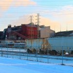 An industrial plant at work